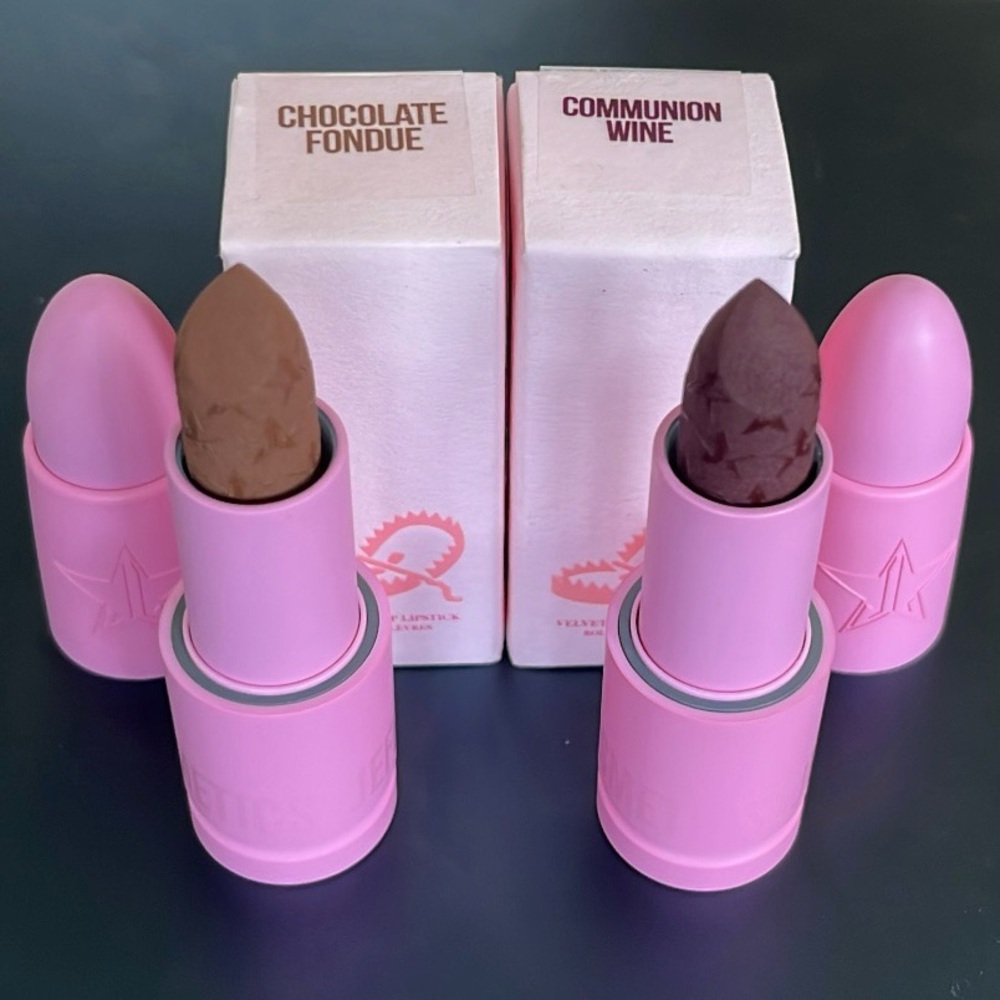 Jeffree Star Velvet Trap Lipstick Bundle Chocolate Fondue & Communion Whine nwt